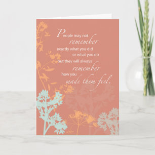 Einde van het Leven Vaarwel Bruine Wildbloemen Kaart