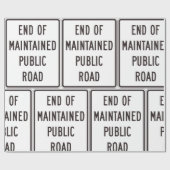 Einde van het onderhouden verkeersbord cadeaupapier (Vlak)