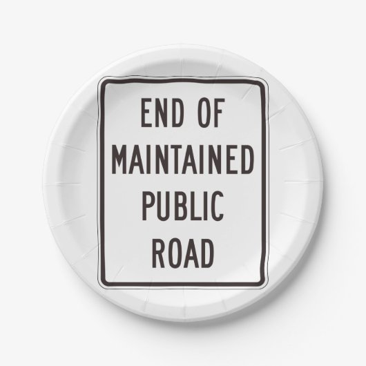 Einde van het onderhouden verkeersbord papieren bordje (Voorkant)