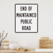 Einde van het onderhouden verkeersbord poster (Keuken)