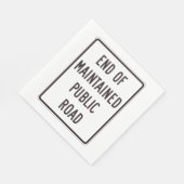 Einde van het onderhouden verkeersbord servet (Hoek)