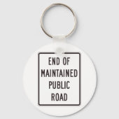 Einde van het onderhouden verkeersbord sleutelhanger (Achterkant)