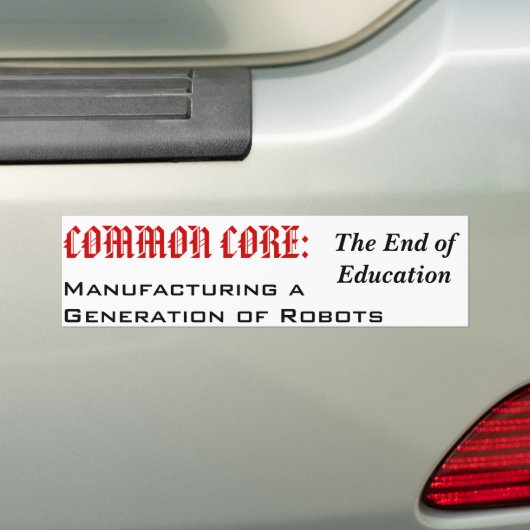 Einde van het onderwijs? bumpersticker (Op auto)