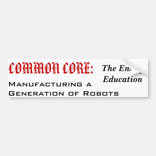 Einde van het onderwijs? bumpersticker (Voorkant)