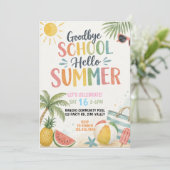 Einde van het schoolfeest, Hallo zomer Kaart (Staand voorkant)