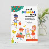 Einde van het schoolfeest kaart (Staand voorkant)