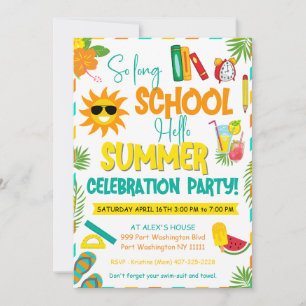 Einde van het schoolfeest Vaarwel school, hallo zo Kaart