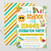 Einde van het schoolfeest Vaarwel school, hallo zo Kaart (Voorkant / Achterkant)