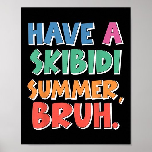 Einde van het schooljaar hebben een Skibidi Summer Poster (Voorkant)