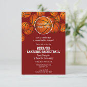 Einde van het seizoen basketbal seizoen banket ELK Kaart (Staand voorkant)