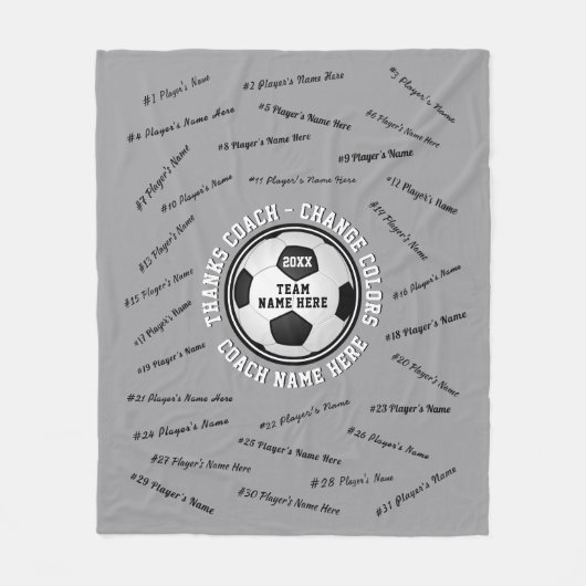 Einde van het Seizoen Cadeauidee voor Voetbal coac Fleece Deken (Voorkant)