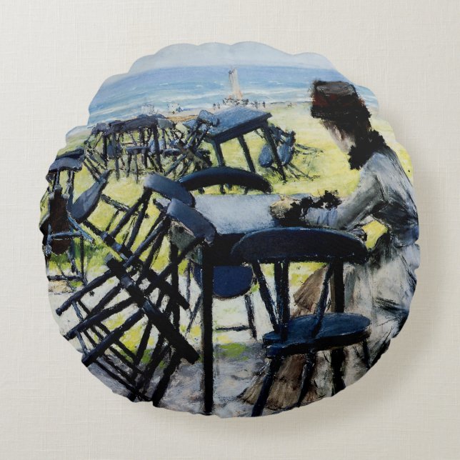 Einde van het seizoen rond kussen (Voorkant)