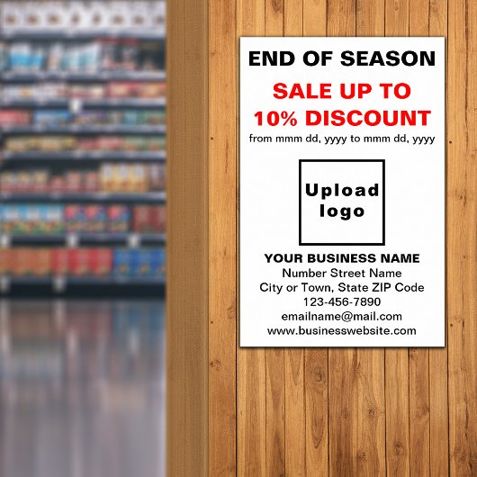 Einde van het seizoen Sale Business Wit Poster