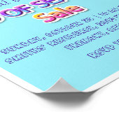 Einde van het seizoen Sale Roze Logo Garage Yard B Poster (Hoek)