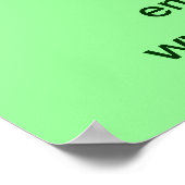 Einde van het seizoen Verkoop Bedrijf Licht Groen Poster (Hoek)