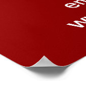 Einde van het seizoen Verkoop Zakelijk Rood Poster (Hoek)