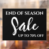 Einde van het seizoen Verkoopbord, Boutique Signag Raamsticker (Vel 2)