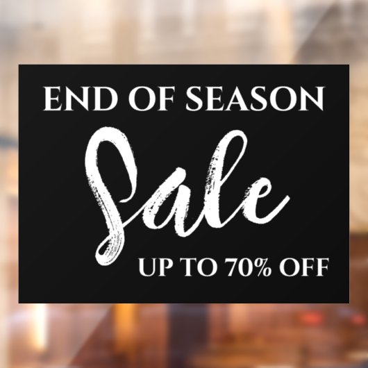 Einde van het seizoen Verkoopbord, Boutique Signag Raamsticker (Vel 2)