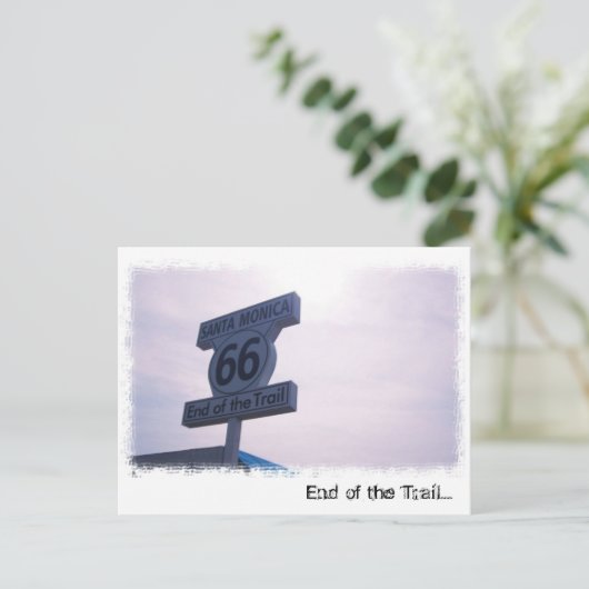 Einde van het spoor briefkaart (Staand voorkant)