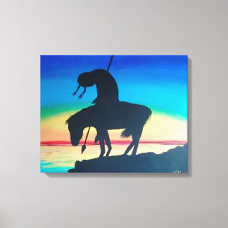 Einde van het spoor canvas afdruk