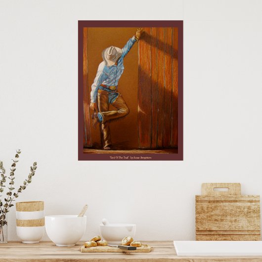 "Einde van het spoor" door Susan Bergstrom Poster (Keuken)