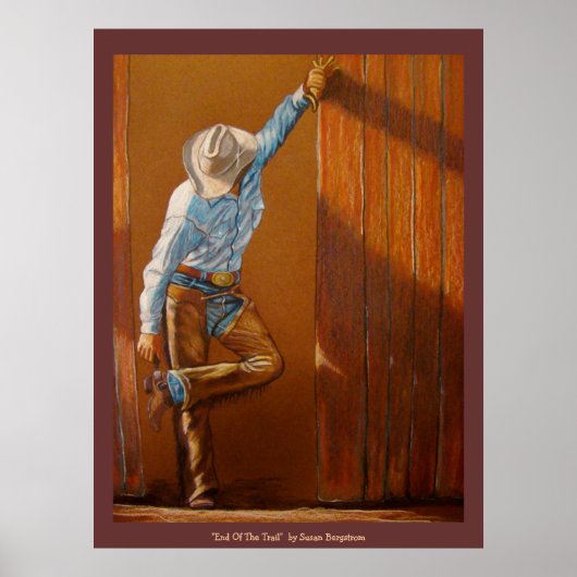 "Einde van het spoor" door Susan Bergstrom Poster (Voorkant)