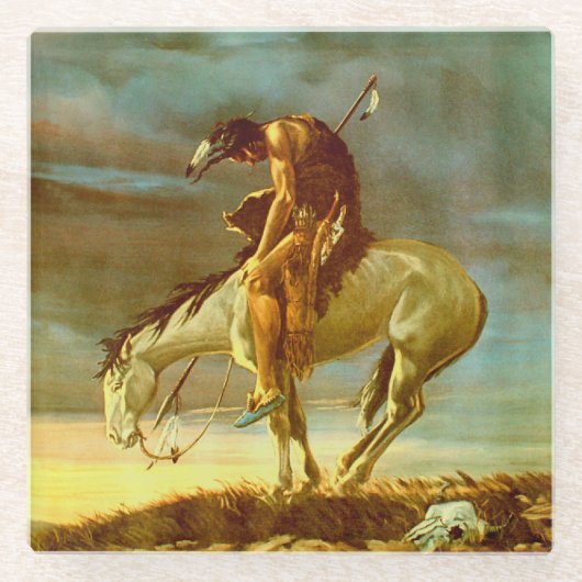 EINDE VAN HET SPOOR GLAZEN ONDERZETTER (Voorkant)