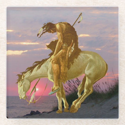 EINDE VAN HET SPOOR GLAZEN ONDERZETTER (Voorkant)