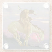 EINDE VAN HET SPOOR GLAZEN ONDERZETTER (Achterkant)