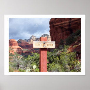 Einde van het spoor in het poster van Sedona