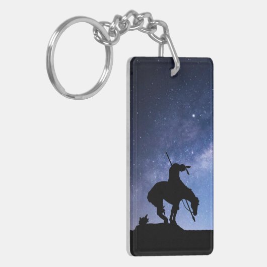 Einde van het spoor met Melkweg Sleutelhanger (Voorkant Links)