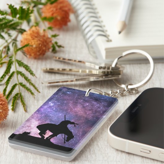 Einde van het spoor met Melkweg Sleutelhanger (Voorkant Rechts)