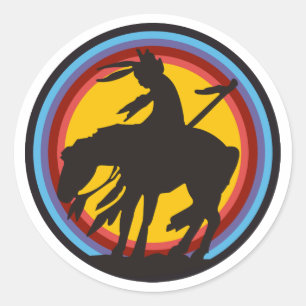 Einde van het spoor ronde sticker