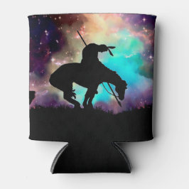 Einde van het spoor Silhouette met nachtelijke hem Blikjeskoeler