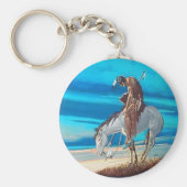 einde van het spoor sleutelhanger (Voorkant)