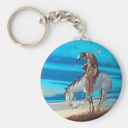 einde van het spoor sleutelhanger (Voorkant)