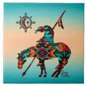 einde van het spoor tegeltje (Voorkant)