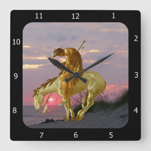 EINDE VAN HET SPOOR VIERKANTE KLOK