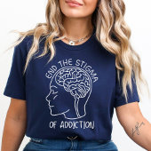 Einde van het stigma, verslavingsherstel, 12 stapp t-shirt