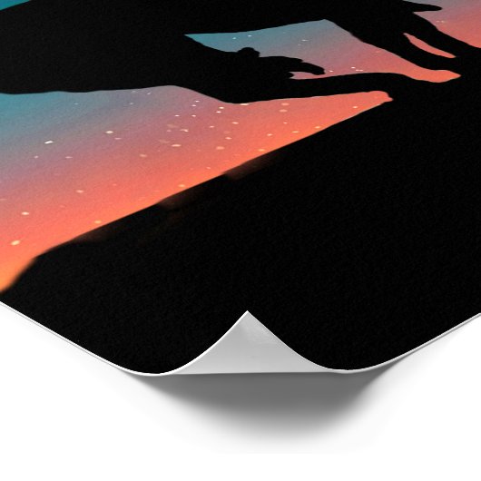 Einde van het Trail Sihouette met Poster van de Na (Hoek)