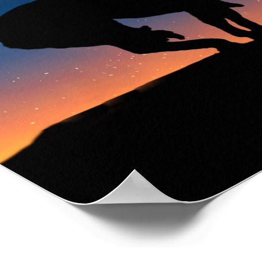 Einde van het Trail Sihouette met Poster van de Na (Hoek)