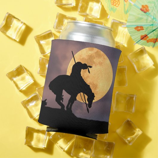 Einde van het Trail Silhouet met Volle Maan Blikjeskoeler (Insitu Zomer)