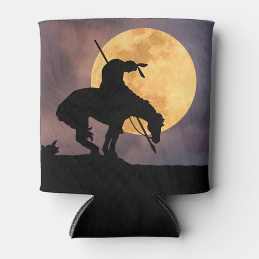 Einde van het Trail Silhouet met Volle Maan Blikjeskoeler (Voorkant)