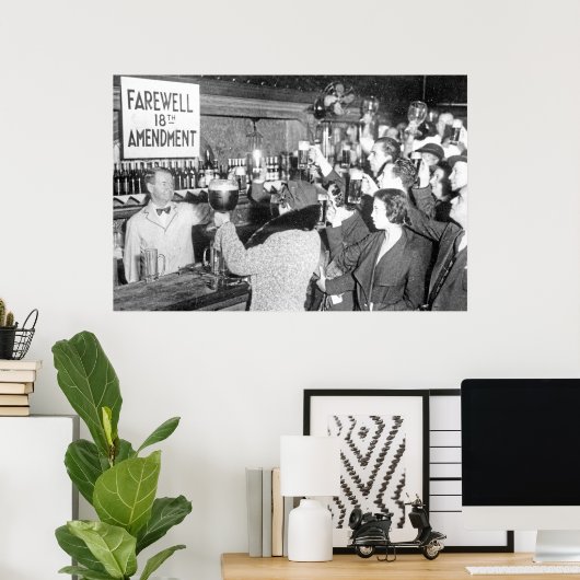 Einde van het verbod - arewell 18e wijziging poster (Thuiskantoor)