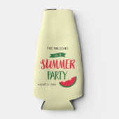 Einde van het Zomerfeest Rode Groene Watermeloen Flesjeskoeler (Voorkant)