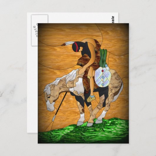 Einde van lange sporen briefkaart (Voorkant / Achterkant)