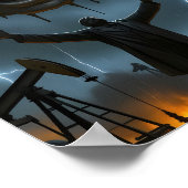 Einde van Olie Surreal Storm Waarschuwings poster (Hoek)