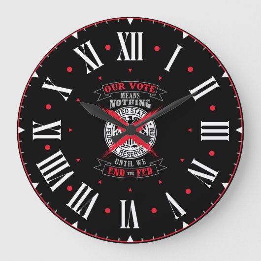 Einde van onze stem Romeinse cijfers Grote Klok (Voorkant)