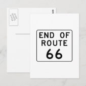 Einde van Route 66 Teken Briefkaart (Voorkant / Achterkant)