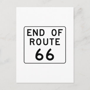 Einde van Route 66 Teken Briefkaart